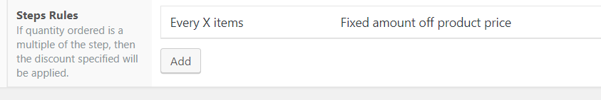 Step Rules for Conditional Discounts for WooCommerce plugin's Quantity based discounts