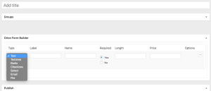 WPD Form builder view