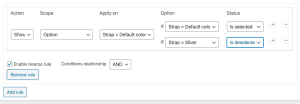 Two options for a conditional rule