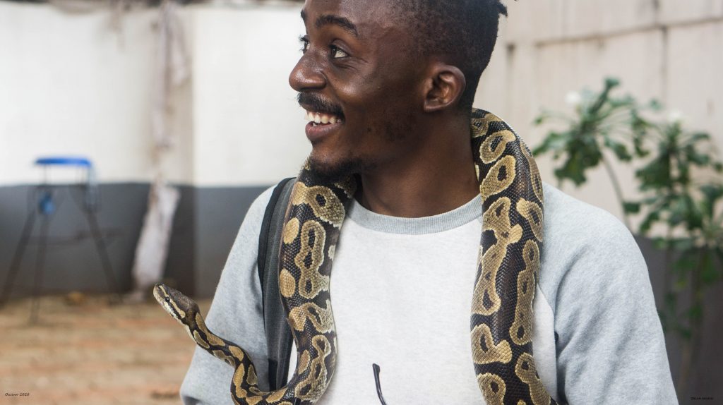 adeniran with snake