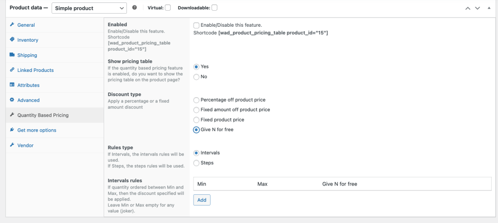 quantity based pricing
